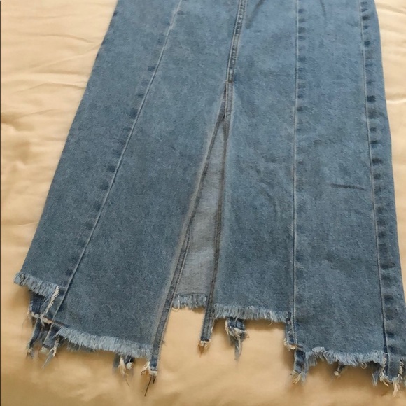 Zara denim streetwear distressed skirt - Picture 3 of 5
